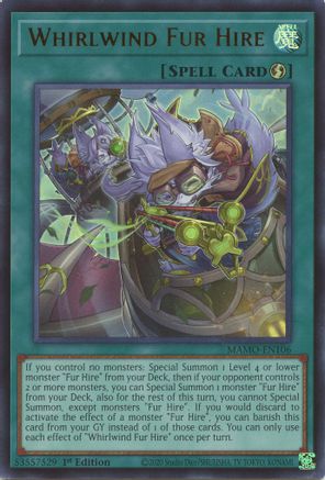 Whirlwind Fur Hire - MAMO-EN106 - Magnificent Monsters 1st Edition