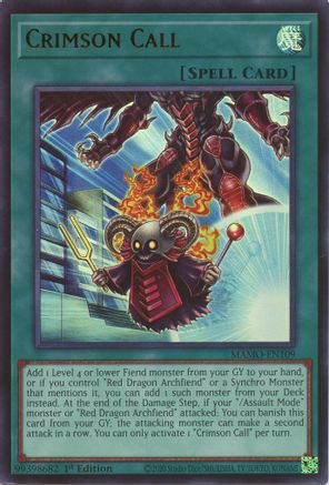 Crimson Call - MAMO-EN109 - Magnificent Monsters 1st Edition