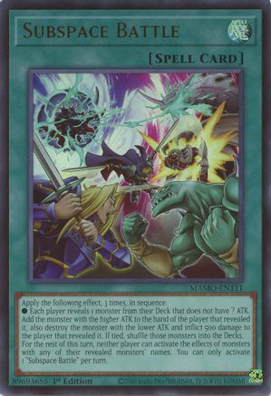 Subspace Battle - MAMO-EN111 - Magnificent Monsters 1st Edition