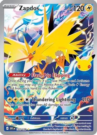 Zapdos - 133/128 - ME 30th Celebration Holofoil