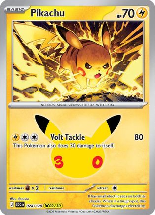 Pikachu - 024/128 - ME 30th Celebration Holofoil