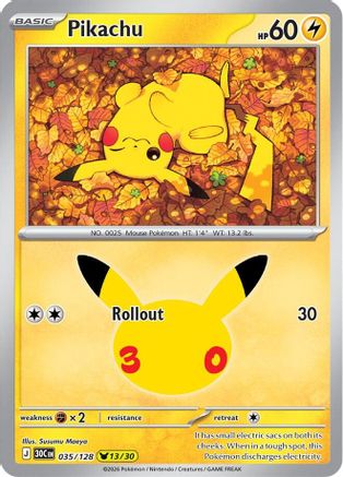 Pikachu - 035/128 - ME 30th Celebration Holofoil