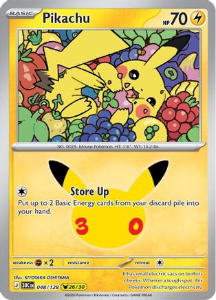 Pikachu - 048/128 - ME 30th Celebration Holofoil