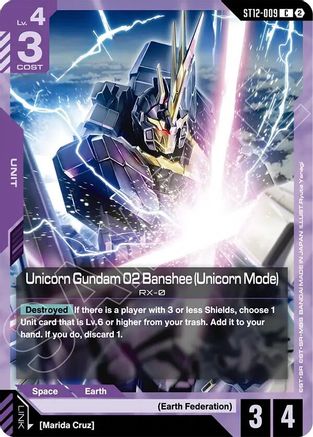 Unicorn Gundam 02 Banshee (Unicorn Mode) (ST12-009) - Starter Deck 12 Raging Onslaught