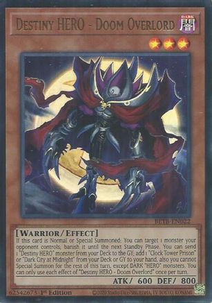 Destiny HERO - Doom Overlord - BETB-EN022 - Beyond the Brave 1st Edition