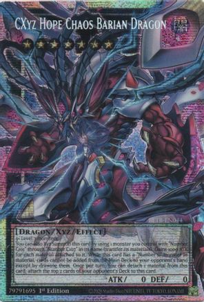 CXyz Hope Chaos Barian Dragon (Starlight Rare) (Extended Art) - BETB-EN044 - Beyond the Brave 1st Edition