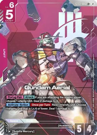 Gundam Aerial (LR+) (ST13-006) - Starter Deck 13 Silent Barrage Holofoil