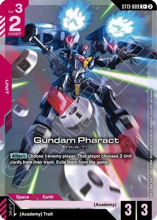 Gundam Pharact (C+) (ST13-009) - Starter Deck 13 Silent Barrage Holofoil