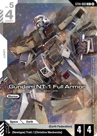Gundam NT-1 Full Armor (C+) (ST14-002) - Starter Deck 14 Heavy Dominion Holofoil