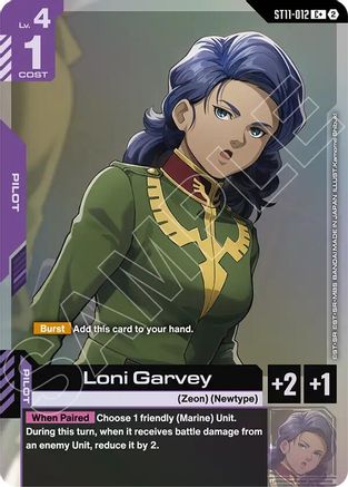 Loni Garvey (C+) (ST11-012) - Starter Deck 11 Aquatic Assault Holofoil