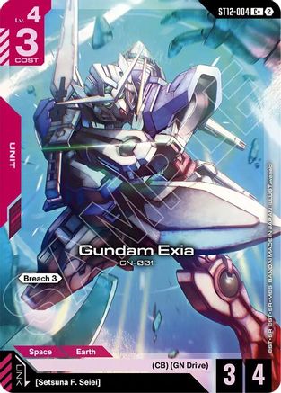 Gundam Exia (C+) (ST12-004) - Starter Deck 12 Raging Onslaught Holofoil