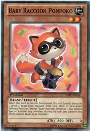 Baby Raccoon Ponpoko (SHSP-EN014) - Shadow Specters 1st Edition