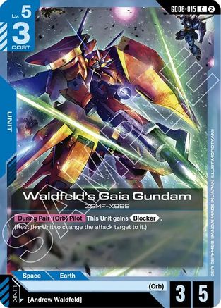 Waldfeld's Gaia Gundam - GD06-015 - Stardust Trails