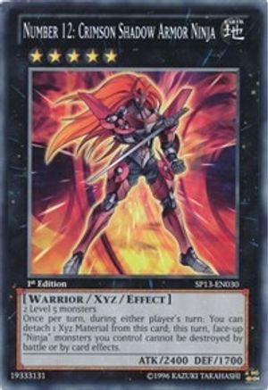 Number 12: Crimson Shadow Armor Ninja (SP13-EN030) - Star Pack 2013 1st Edition