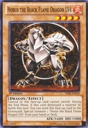 Horus the Black Flame Dragon LV4 (YSKR-EN019) - Starter Deck: Kaiba Reloaded 1st Edition