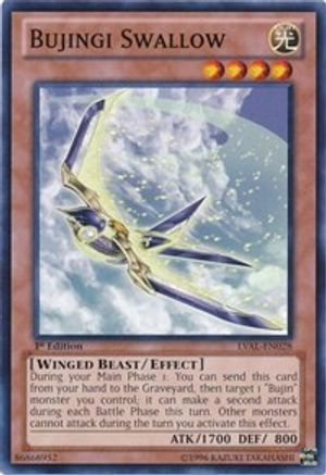 Bujingi Swallow (LVAL-EN028) - Legacy of the Valiant 1st Edition