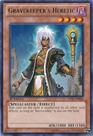 Gravekeeper's Heretic (LVAL-EN084) - Legacy of the Valiant 1st Edition