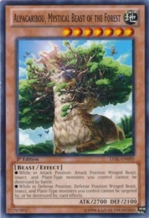 Alpacaribou, Mystical Beast of the Forest (LVAL-EN095) - Legacy of the Valiant 1st Edition