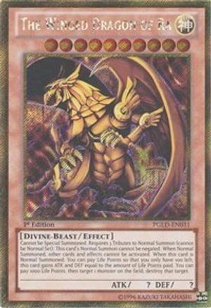 The Winged Dragon of Ra (PGLD-EN031) - Premium Gold 1st Edition