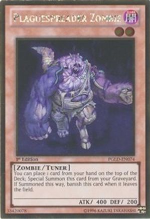 Plaguespreader Zombie (PGLD-EN074) - Premium Gold 1st Edition