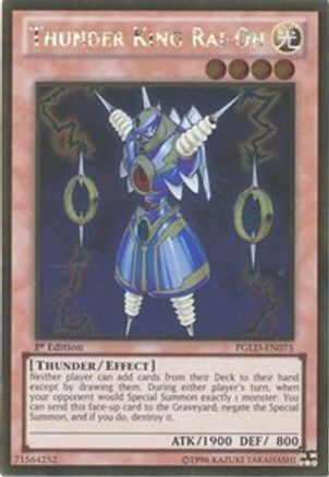 Thunder King Rai-Oh (PGLD-EN075) - Premium Gold 1st Edition