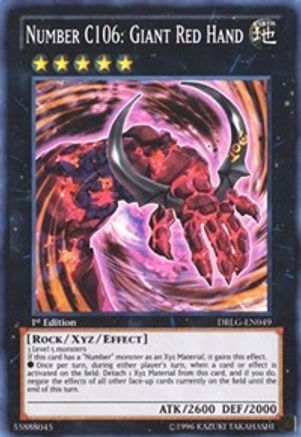 Number C106: Giant Red Hand (DRLG-EN049) - Dragons of Legend 1st Edition