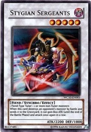 Stygian Sergeants (WC10-EN003) - Yu-Gi-Oh! Video Game Promotional Cards Limited