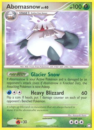 Abomasnow 19/123 - Mysterious Treasures Reverse Holofoil