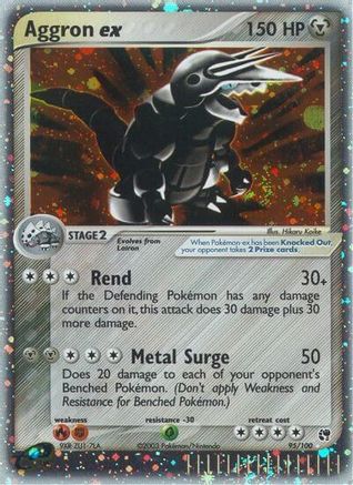 Aggron EX - 95/100 - Sandstorm Holofoil