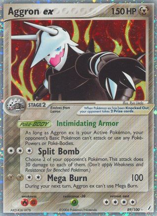 Aggron EX - 89/100 - Crystal Guardians Holofoil