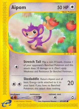 Aipom - 67/147 - Aquapolis