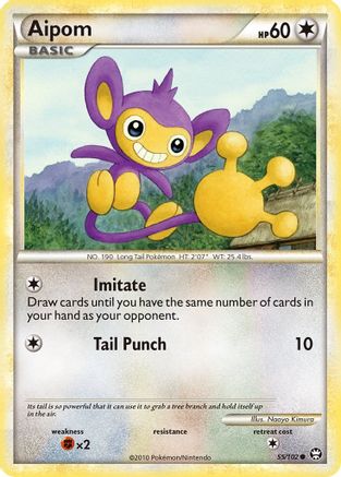 Aipom - 55/102 - Triumphant Reverse Holofoil