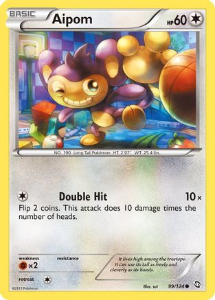 Aipom 99/124 - Dragons Exalted Reverse Holofoil