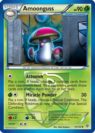 Amoonguss (Team Plasma) - 13/135 - Plasma Storm Reverse Holofoil
