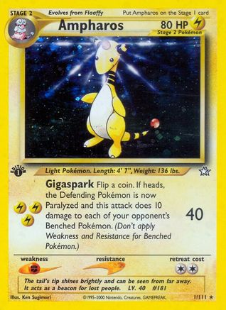 Ampharos - 1/111 - Neo Genesis 1st Edition Holofoil