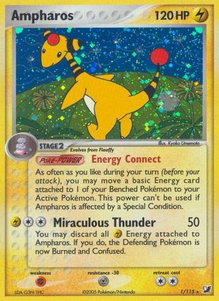 Ampharos 1/115 - Unseen Forces Holofoil