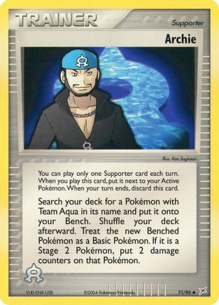 Archie 71/95 - Team Magma vs Team Aqua Reverse Holofoil