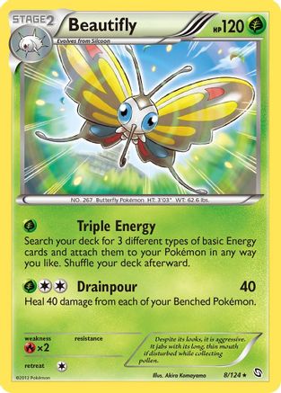 Beautifly 8/124 - Dragons Exalted Reverse Holofoil