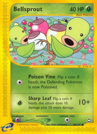 Bellsprout 68/147 - Aquapolis Reverse Holofoil