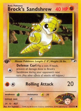 Brock's Sandshrew (71) 71/132 - Gym Heroes Unlimited