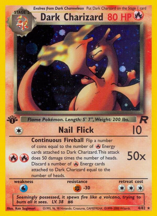 Dark Charizard Team Rocket 4/82 Holo Rare Unlim HP