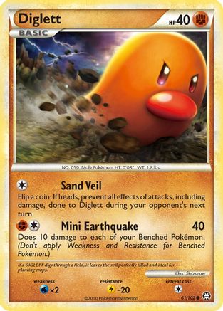 Diglett 61/102 - Triumphant Reverse Holofoil