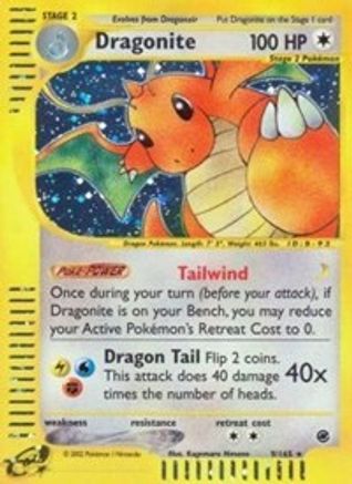 Dragonite 9/165 - Expedition Base Set Reverse Holofoil