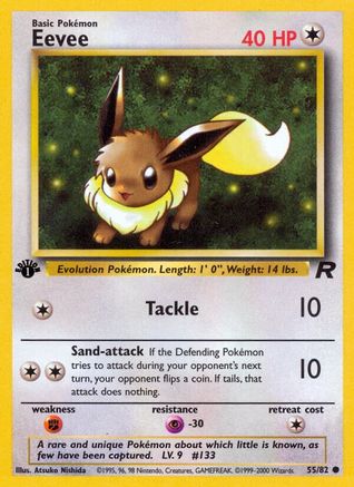 Eevee 55/82 - Team Rocket 1st Edition