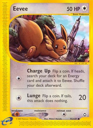 Eevee 75/147 - Aquapolis Reverse Holofoil