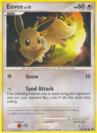 Eevee 63/100 - Majestic Dawn Reverse Holofoil