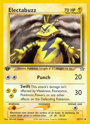 Electabuzz 33/111 - Neo Genesis 1st Edition