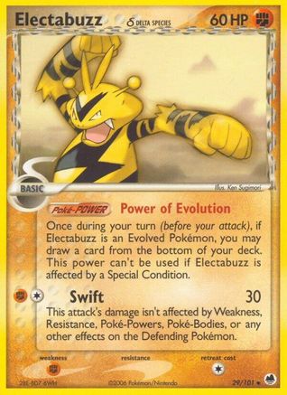 Electabuzz δ 29/101 - Dragon Frontiers Reverse Holofoil