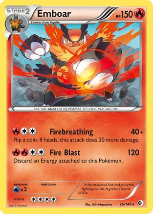 Emboar 26/149 - Boundaries Crossed Holofoil