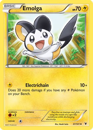 Emolga 37/101 - Noble Victories Reverse Holofoil